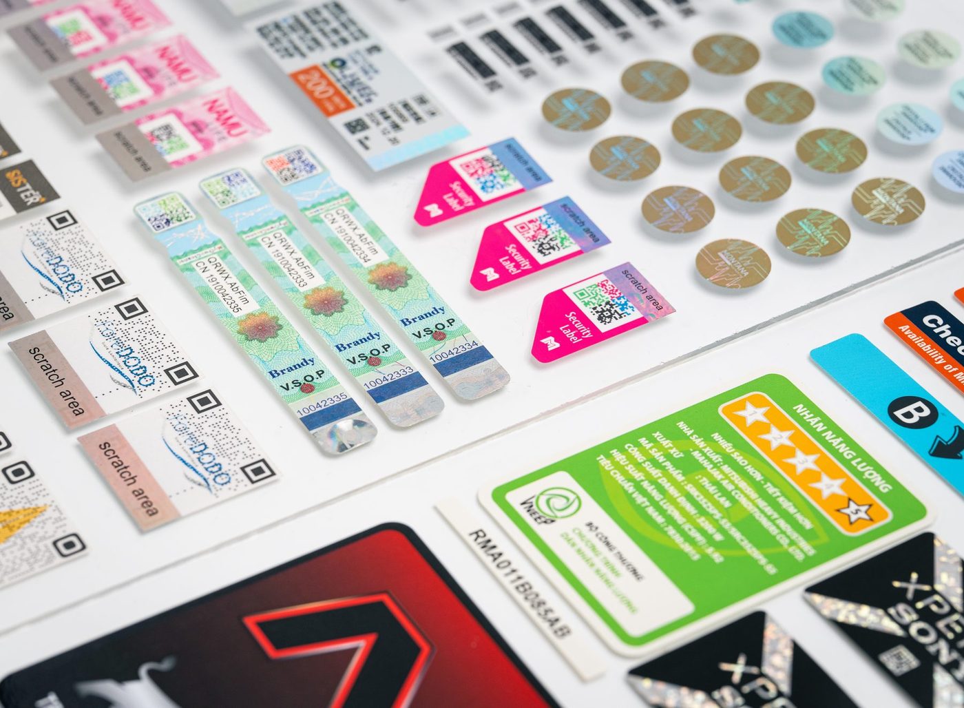 Labels and packaging made by Mae Mae